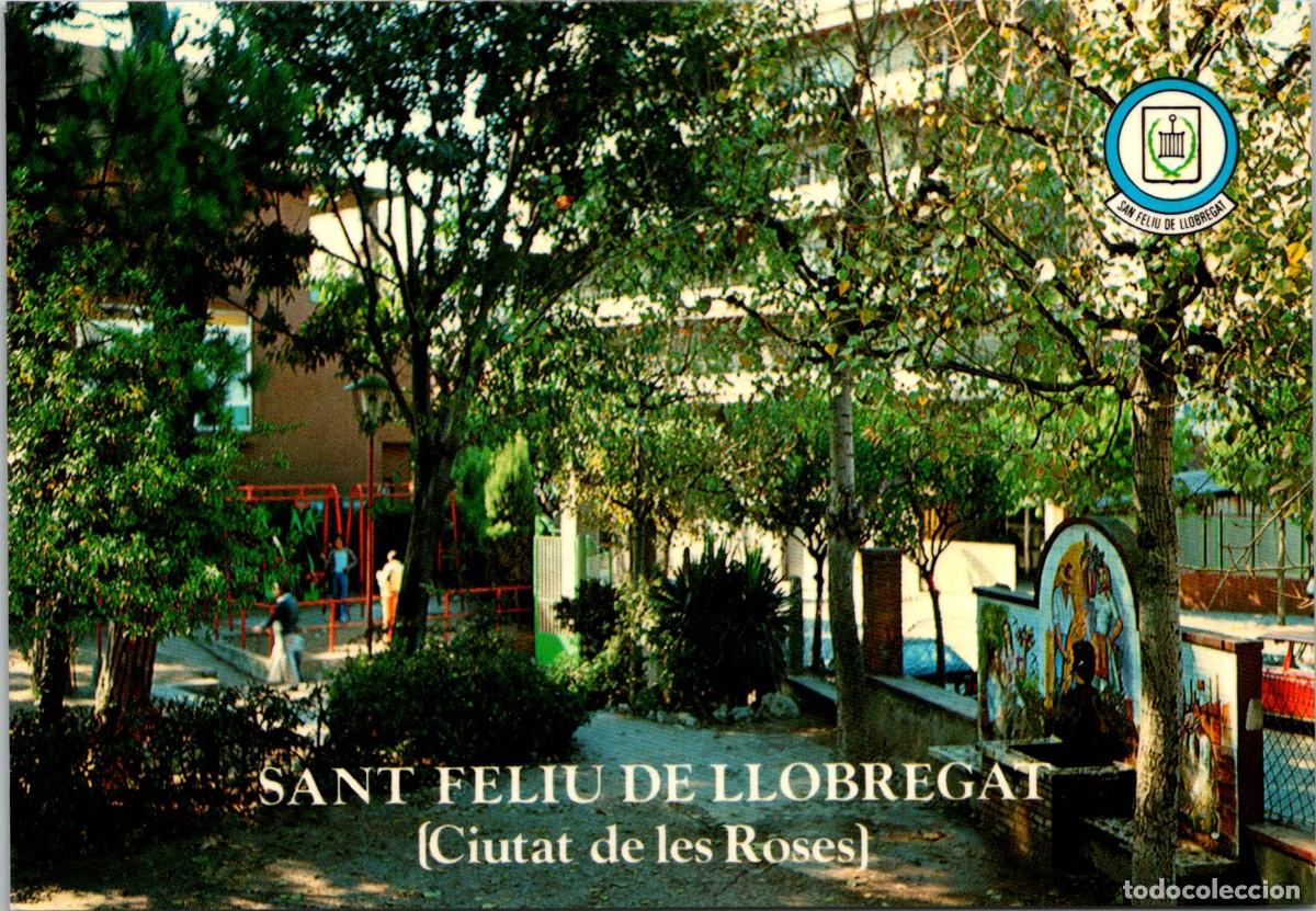 Postales: Sant Feliu de Llobregat - Detall del Parc Municipal - Parque Infantil - Fuente con Azulejos