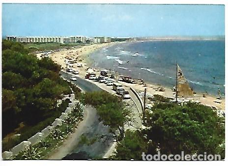 Postales: PLAYA DE LA PINEDA / THE PINEDA BEACH.- SALOU - TARRAGONA