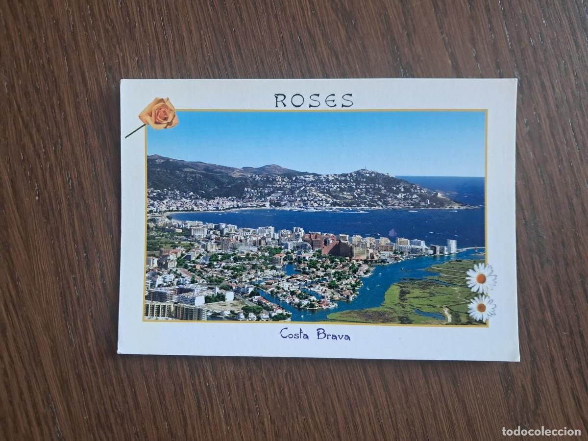 Postales: postal de Espa&ntilde;a, vista a&eacute;rea Roses, Costa Brava, Girona. escrita, a&ntilde;o 2007.