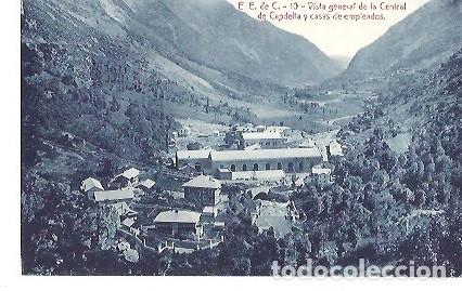 Postales: ANTIGUA POSTAL E E DE C 10 VISTA GENERAL DE LA CENTRAL DE CAPDELLA Y CASAS DE EMPLEADOS ED ANGEL TOL