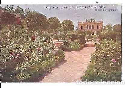Postales: ANTIGUA POSTAL NUM 624 ROSALEDA CASA DE LA COLLA DEL ARROS PARQUE DE MONTJUICH EDICIONES VICTORIA