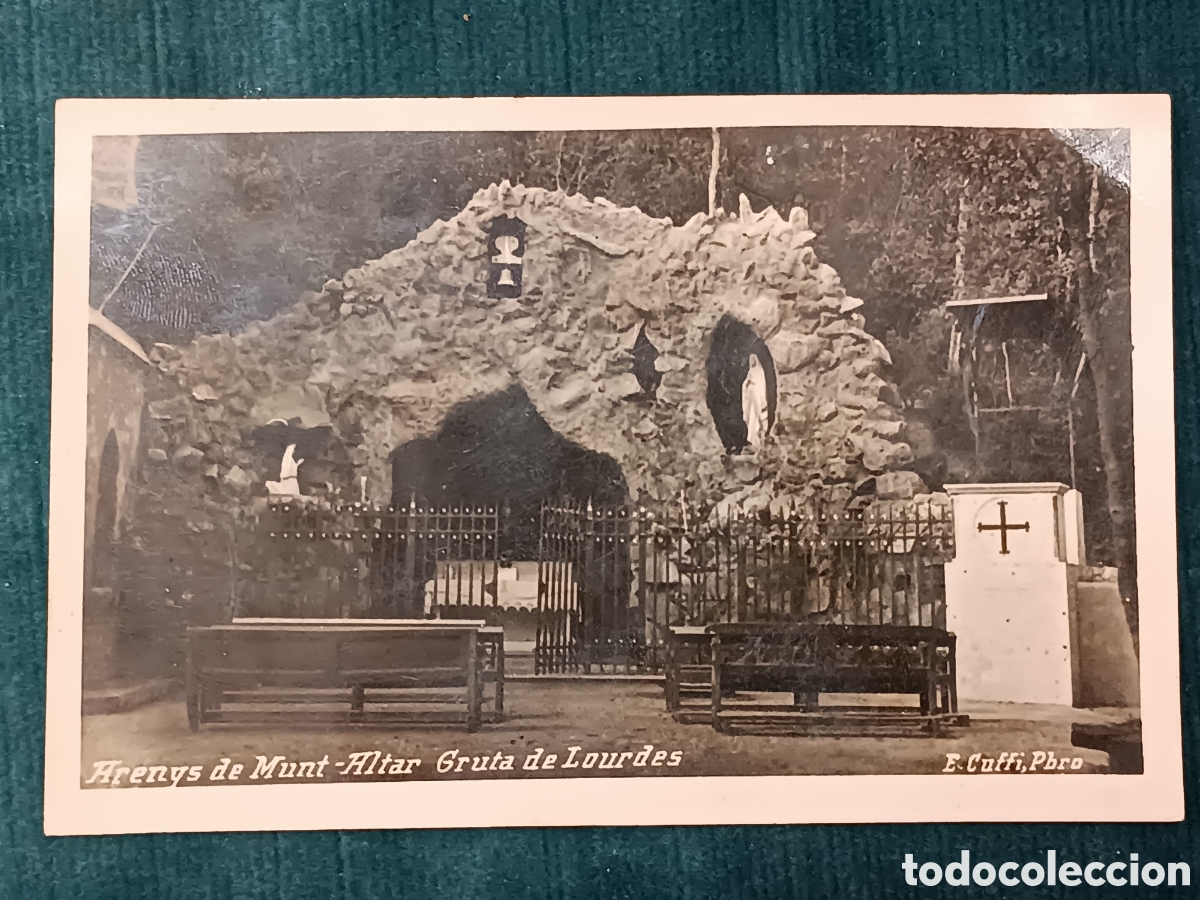 Postales: Arenys de Munt. Altar Gruta de Lourdes