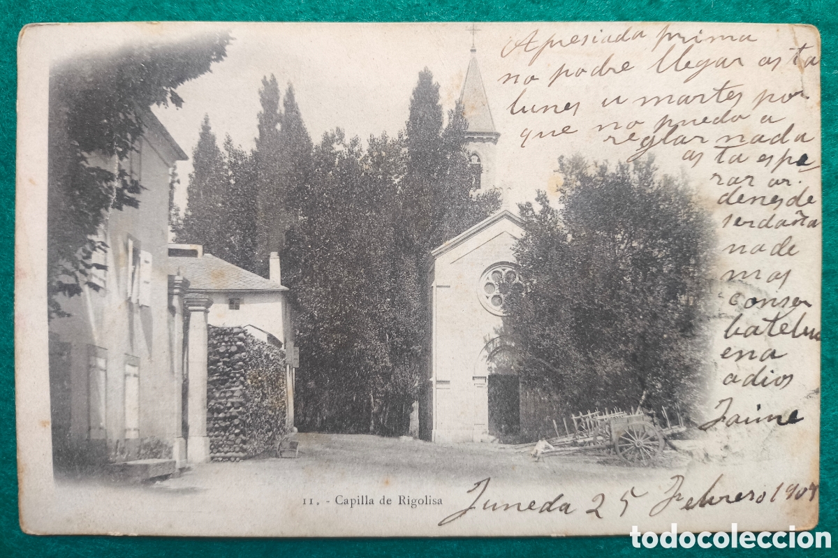 Postales: PUIGCERD&Agrave; SANT JAUME DE RIGOLISA POSTAL FOTOTIPIA CIRCULADA 1909