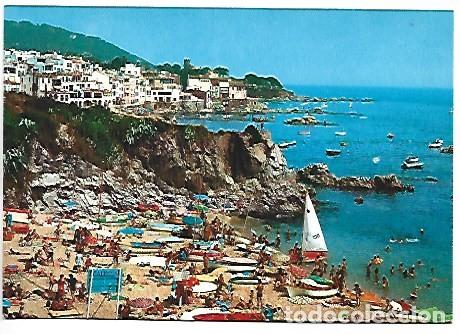Postales: DESDE LA PLAYA DEL PORT-PELEGRI.- COSTA BRAVA.- CALELLA DE PALAFRUGELL / GIRONA