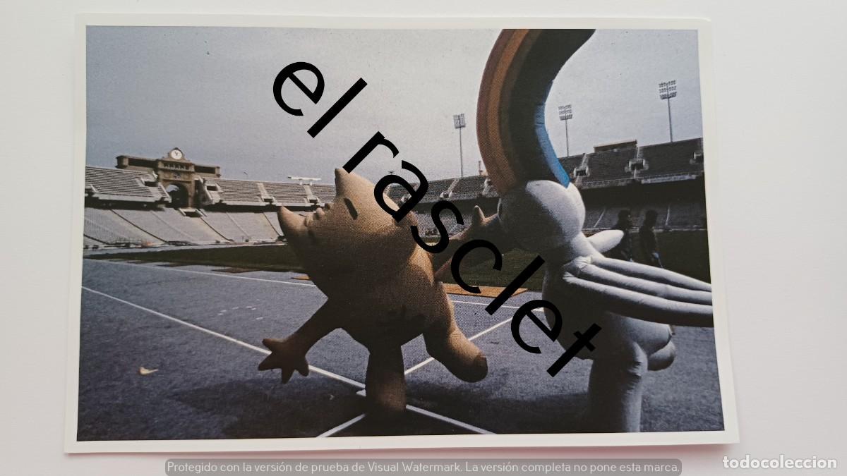 Postales: FOTO/POSTAL - COBI Y CURRO EN EL ESTADIO OLIMPICO BARCELONA 1992- DIARIO ARA