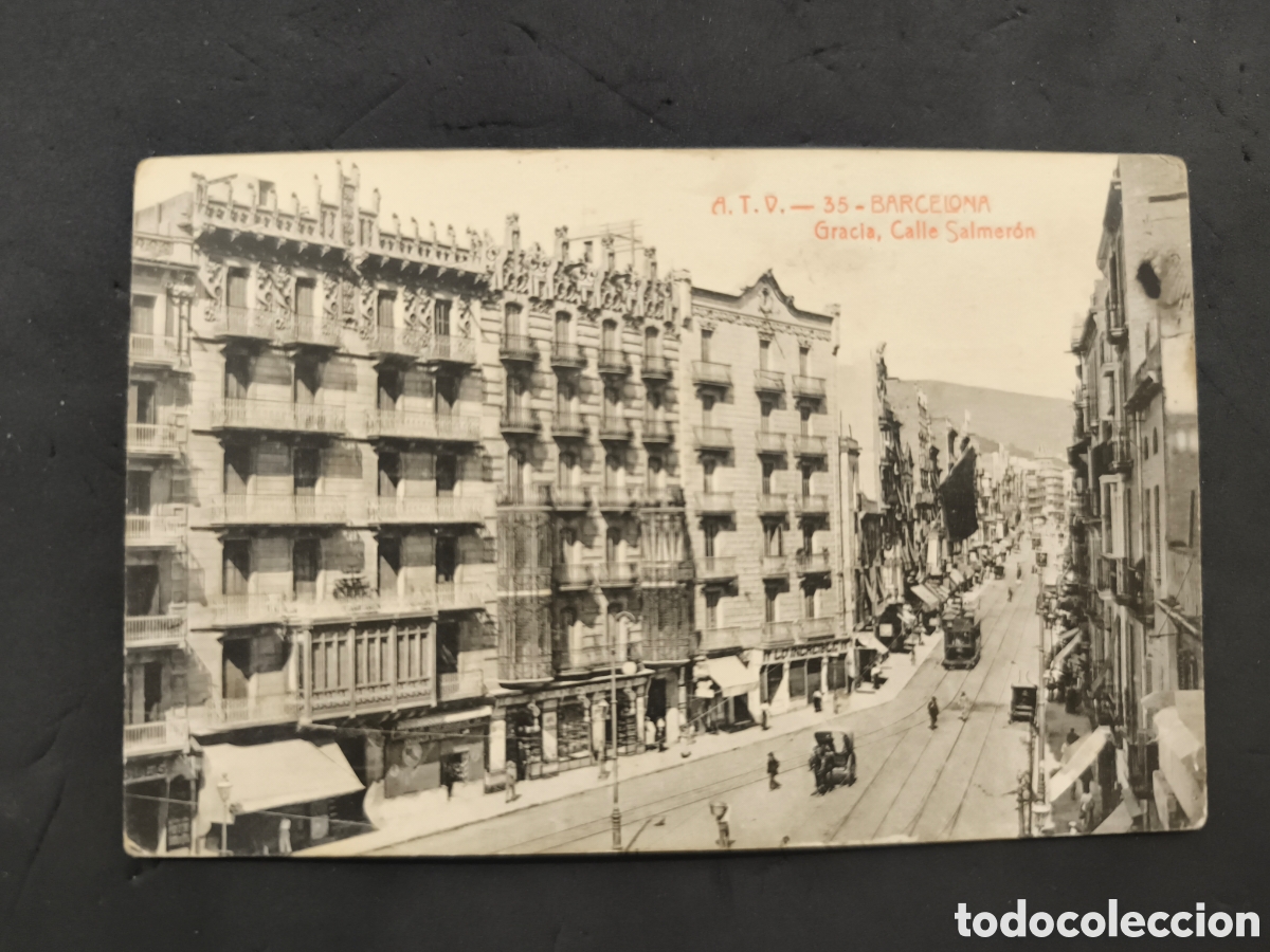 Postales: Barcelona Gracia, Calle Salmer&oacute;n