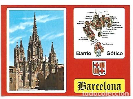 Postales: CATEDRAL Y BARRIO GOTICO.- BARCELONA