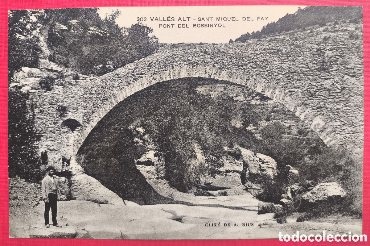 Postales: SANT MIQUEL DEL FAI PONT DEL ROSSINYOL POSTAL FOTOTIPIA CLIX&Eacute; A. RIUS VALL&Egrave;S C. 1910