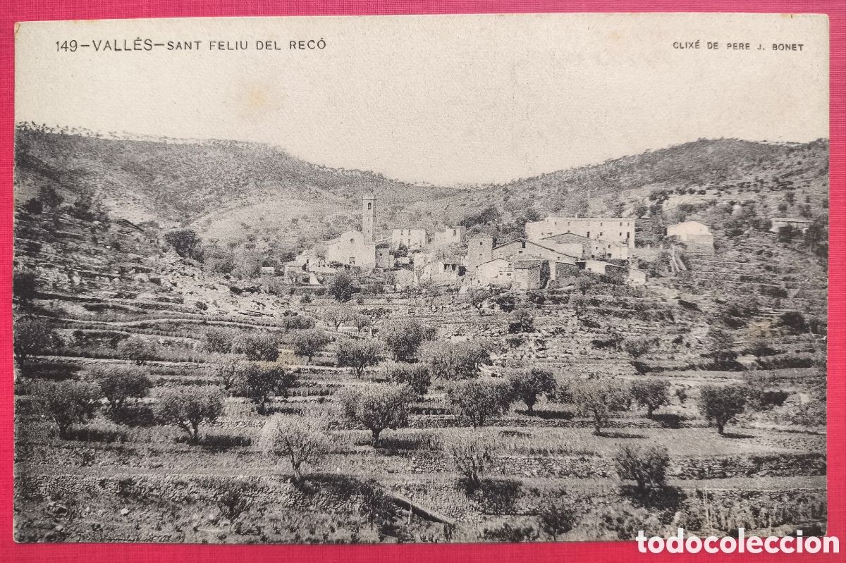 Postales: SANT FELIU DEL RAC&Oacute; POSTAL FOTOTIPIA CLIX&Eacute; J. BONET VALL&Egrave;S C. 1910