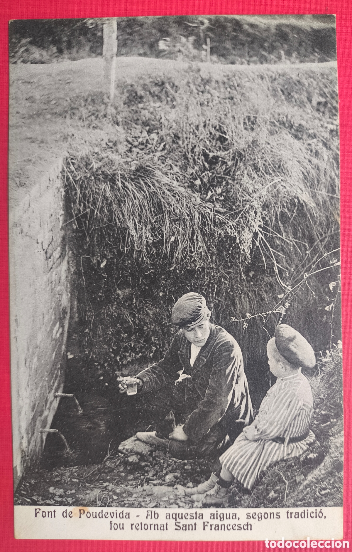 Postales: FONT POUDEVIDA PEREGRINACI&Oacute; POSTAL ANIMADA FOTOTIPIA C. 1910
