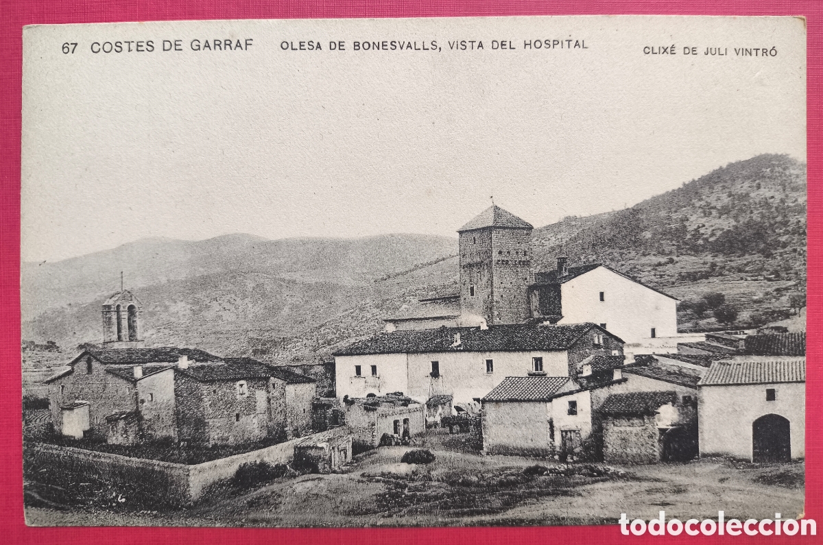 Postales: OLESA DE BONESVALLS POSTAL FOTOTIPIA CLIX&Eacute; J. VINTR&Oacute; GARRAF C. 1910