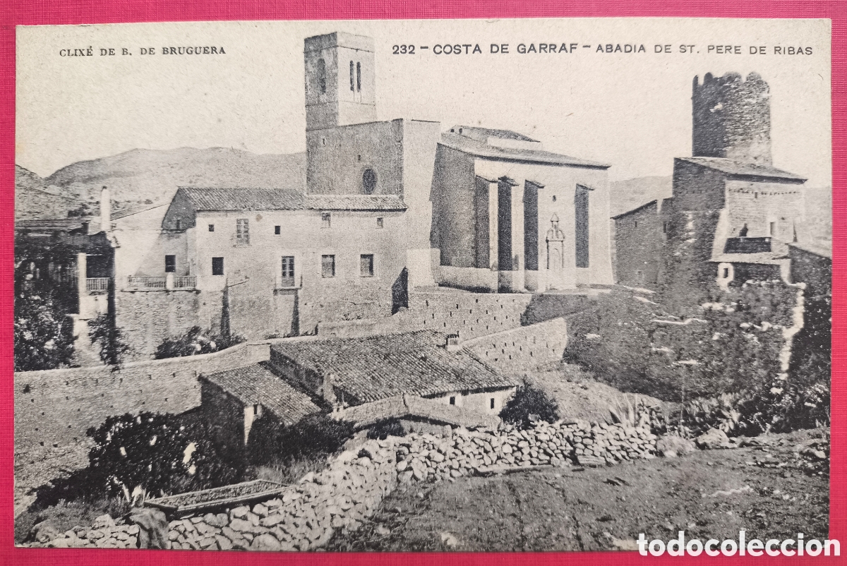 Postales: SANT PERE DE RIBES POSTAL FOTOTIPIA CLIX&Eacute; B. BRUGUERA GARRAF C. 1910