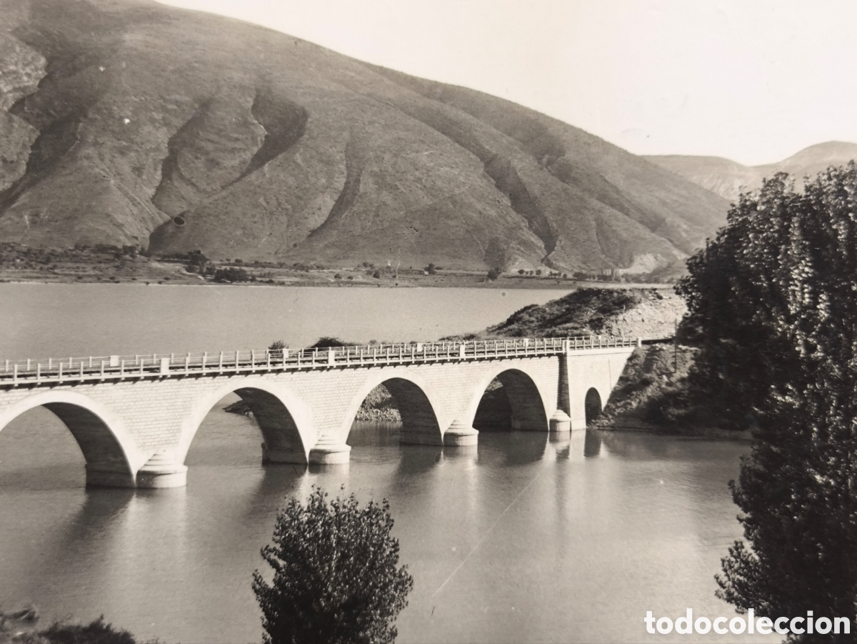 Postales: POBLA DE SEGUR FERROCARRIL PONT POSTAL FOTOGR&Aacute;FICA LLEIDA C. 1950