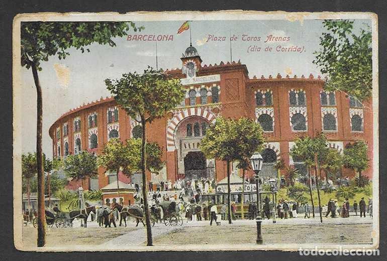 Postales: Postal. Barcelona. n&ordm; 7 Plaza de Toros Arenas. (d&iacute;a de Corrida) J.Vernini sin circular