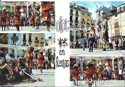 Postales: POSTAL A COLOR 17 OLOT GEGANTS I NANS LLIBRERIA SALA