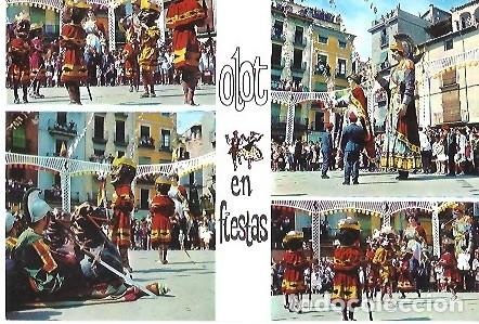 Postales: POSTAL A COLOR 17 OLOT GEGANTS I NANS LLIBRERIA SALA