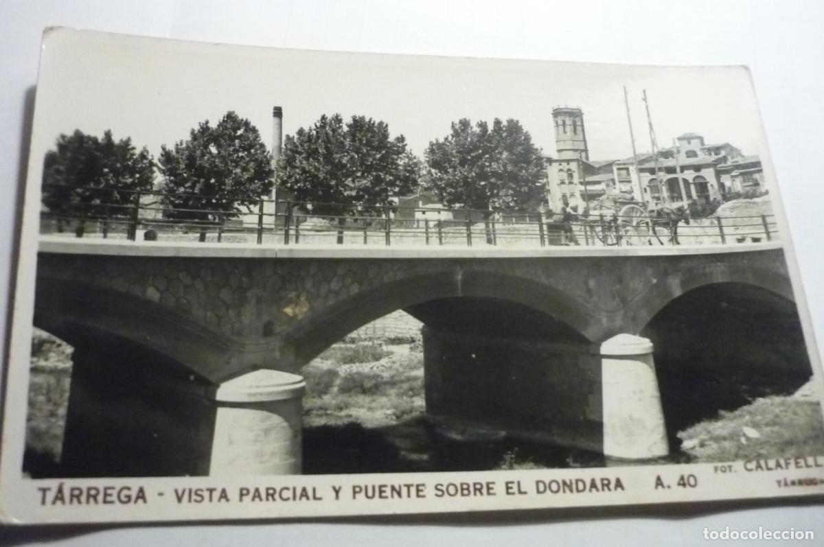 Postales: postal tarrega parcial puente sobre dondara escrita cm