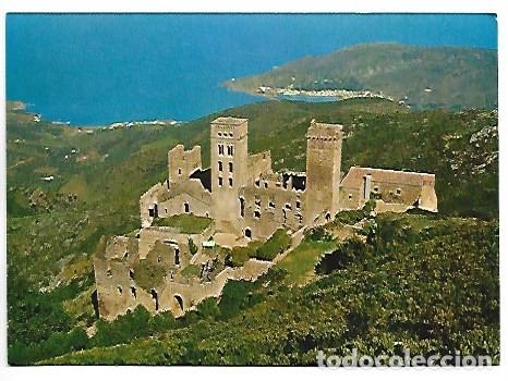 Postales: MONASTERIO, AL FONDO PORT DE LA SELVA.- MONASTERIO DE SAN PEDRO DE RODA / GIRONA