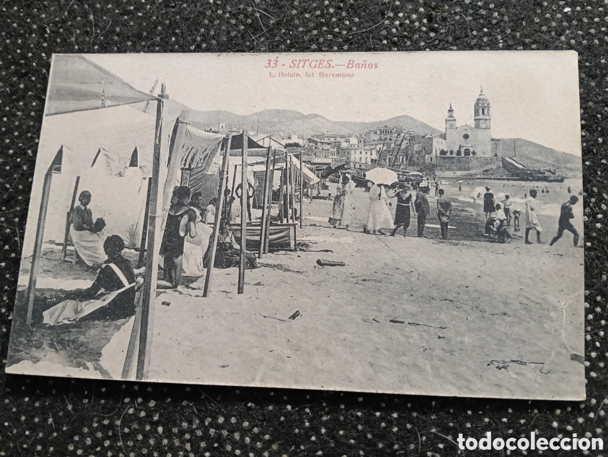 Postales: POSTAL 33 - SITGES 1920-30 - BARCELONA BA&Ntilde;OS - L ROISIN