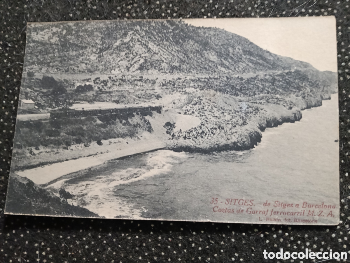 Postales: POSTAL 35 - SITGES 1920-30 - BARCELONA COSTAS DE GARRAF, FERROCARRIL M.Z.A. - L. ROISIN