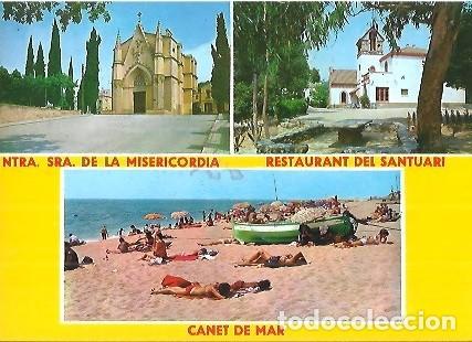 Postales: POSTAL A COLOR CANET DE MAR NTRA SRA DE LA MISERICORDIA RESTAURANT DEL SANTUARIO FITER