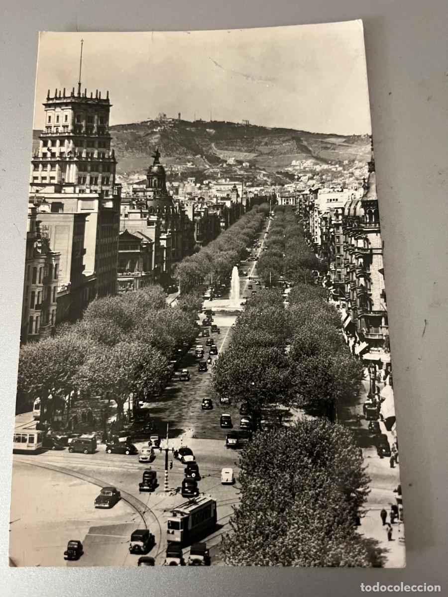 Postales: Barcelona paseo de Gracias escrita