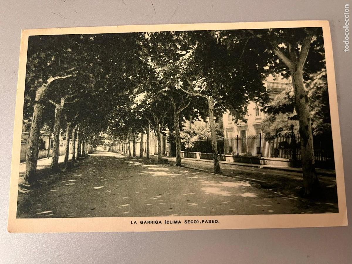 Postales: La Garriga paseo Barcelona escrita