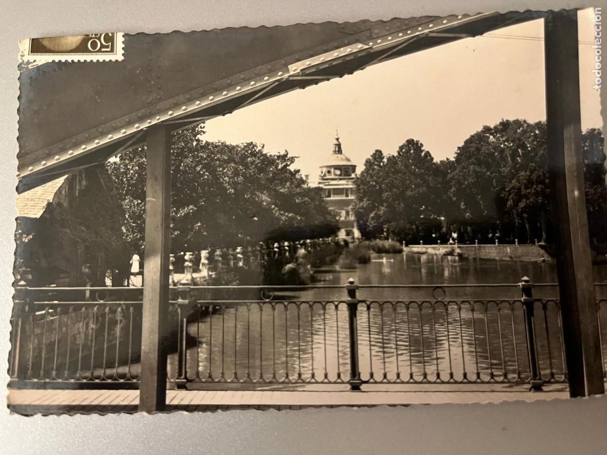 Postales: Aranjuez r&iacute;o Tajo Madrid escrita