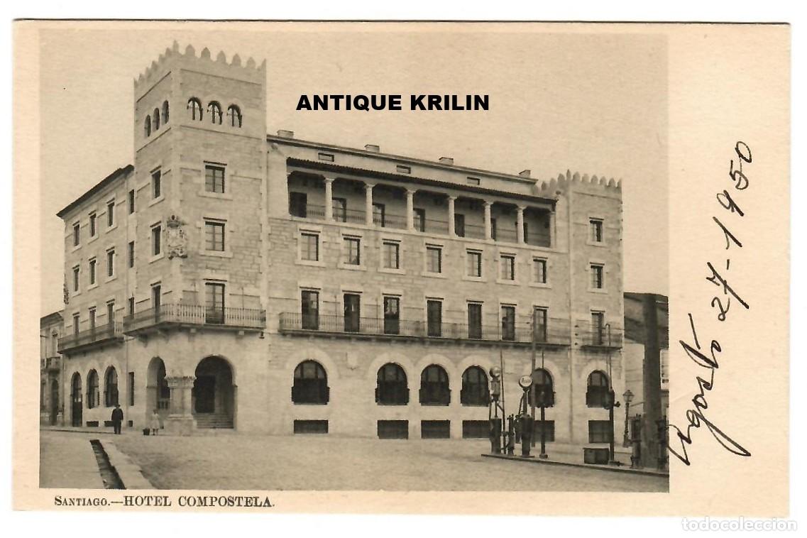 Postales: SANTIAGO DE COMPOSTELA / HOTEL COMPOSTELA / EDICION DEO / SIN FRANQUEAR