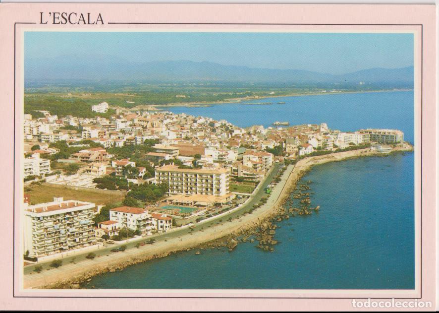 Postales: L&rsquo;ESCALA (GIRONA) VISTA A&Eacute;REA, PASSEIG MARITIM &ndash; PIC N&ordm;3022 &ndash; S/C