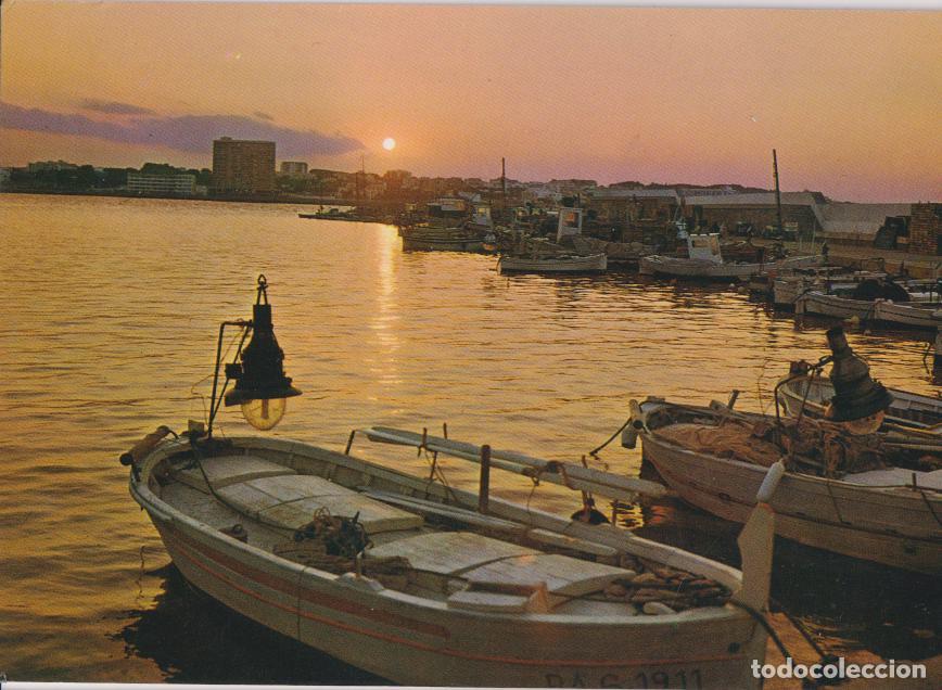 Postales: L&rsquo;ESCALA (GIRONA) ATARDECER EN EL PUERTO DE RIELLS &ndash; PIC N&ordm;3038 &ndash; S/C
