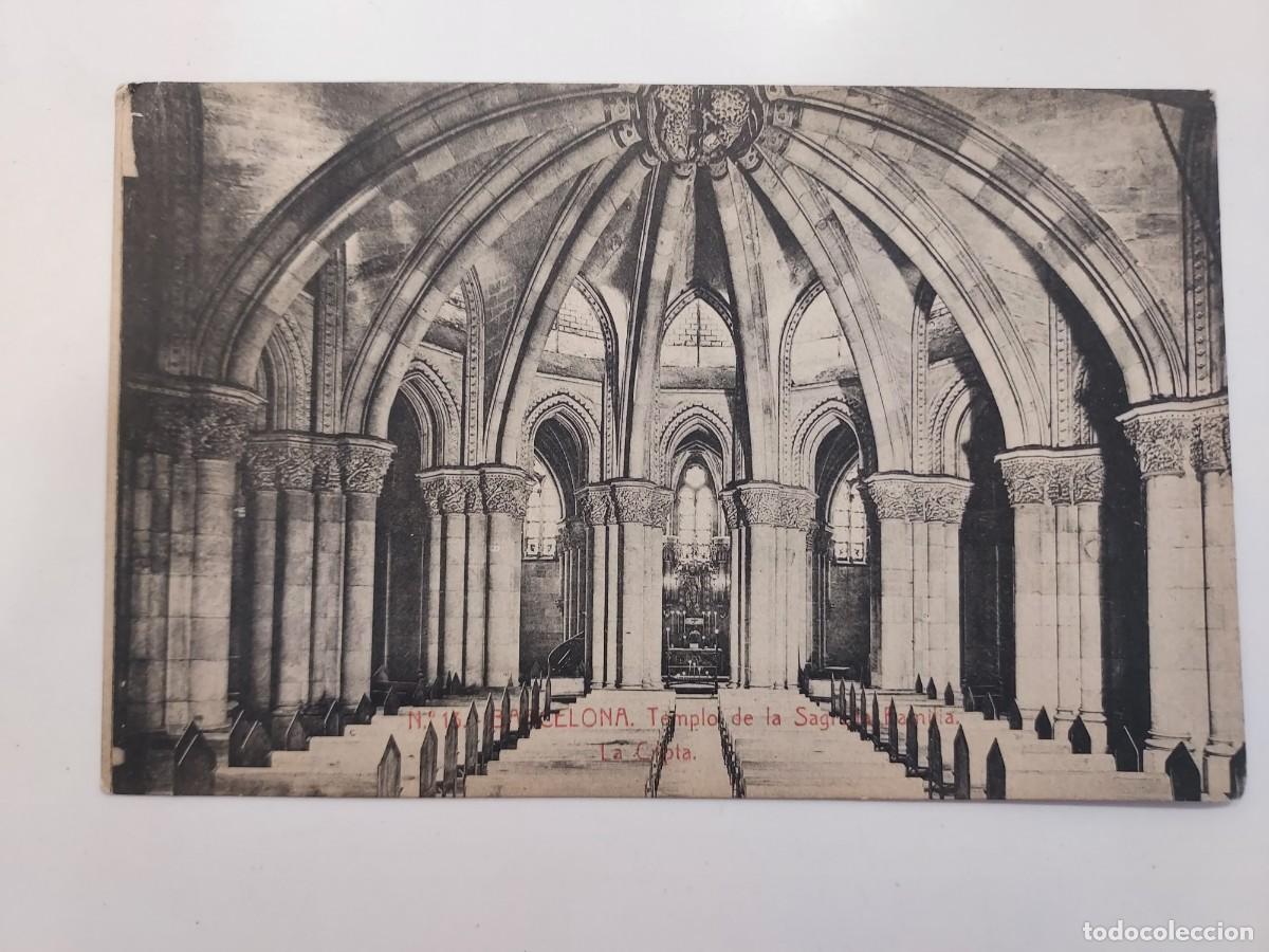 Postales: POSTAL BARCELONA TEMPLO DE LA SAGRADA FAMILIA LA CRIPTA. VDA PLA 16. SIN CIRCULAR