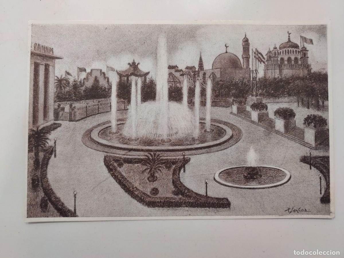 Postales: POSTAL BARCELONA EXPOSICION INTERNACIONAL VISTAS TRANSPARENTES PLAZA HIDRAULICA. S/C. TASIS A 6