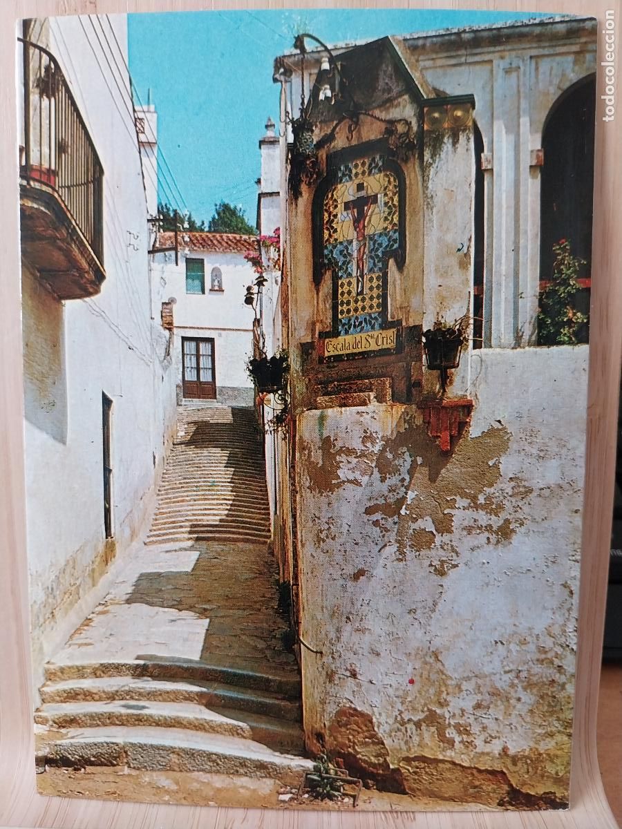 Postales: CANET DE MAR ESCALERA SANTO CRISTO ED FITER 489 A&Ntilde;O 1967 PARED DESCASCARILLADA