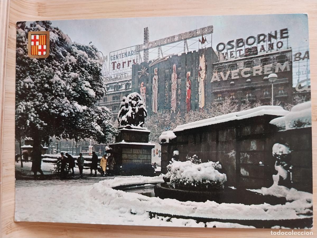 Postales: PLAZA CATALU&Ntilde;A BARCELONA NEVADA ED SOBERANAS 678 SC ORIGINAL INVIERNO ANIMADA VETERANO TERRY