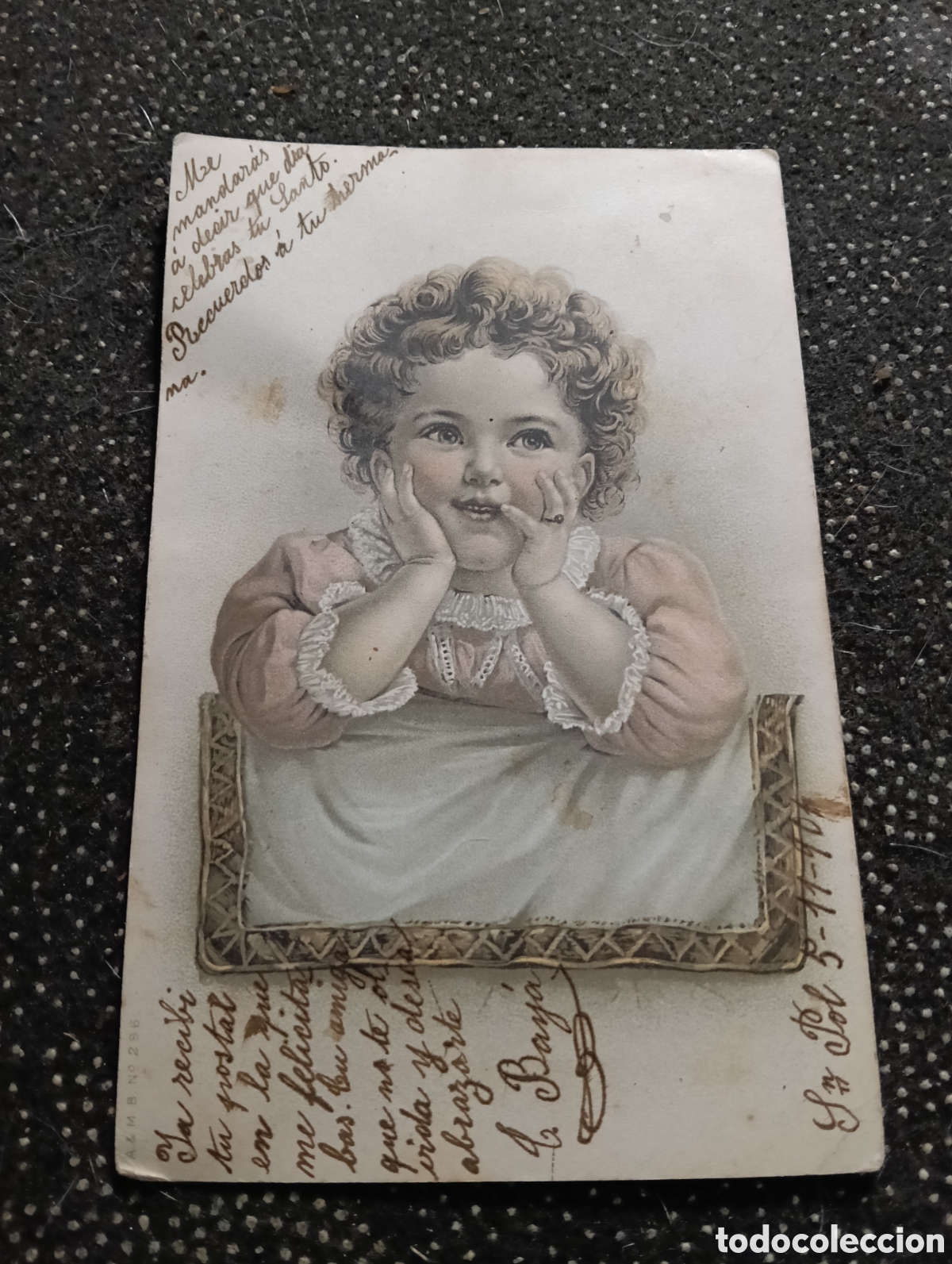 Postales: Postal de 1906 escrita dirigida a Mar&iacute;a Rocavert a Sarria
