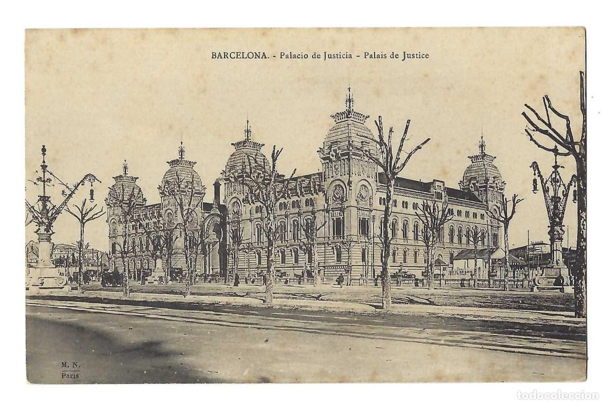Postales: BARCELONA.- PALACIO DE JUSTICIA. SOCIEDAD ATRACCI&Oacute;N DE FORASTEROS. SIN CIRCULAR