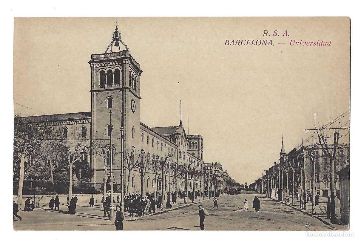 Postales: POSTAL- BARCELONA.- UNIVERSIDAD. R. S.A A. RAMON VALLES I SANZ. BARCELONA. SIN CIRCULAR