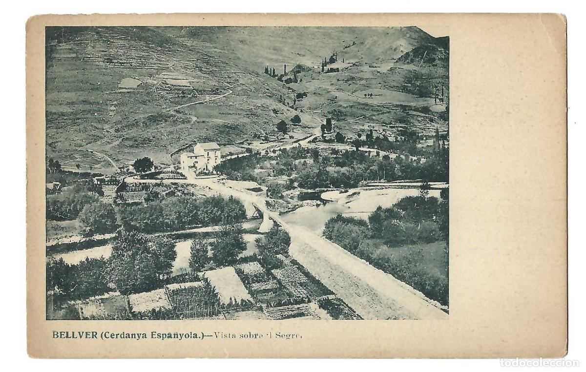 Postales: BELLVER (CERDANYA ESPANYOLA).- VISTA SOBRE EL SEGRE. REVERSO SIN DIVIDIR. SIGLO XIX. SIN CIRCULAR