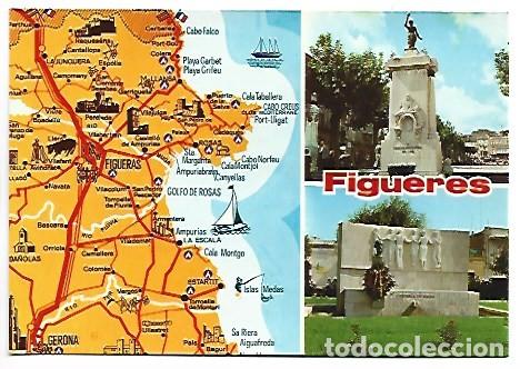 Postales: MONUMENTOS A NARCISO MONTURIOL Y PEP VENTURA.- FIGUERES / GIRONA