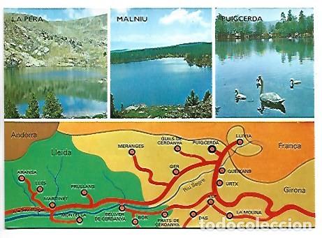 Postales: ESTANYS DE LA CERDANYA, PUIGCERDA / MALNIU / LA PERA.- GIRONA