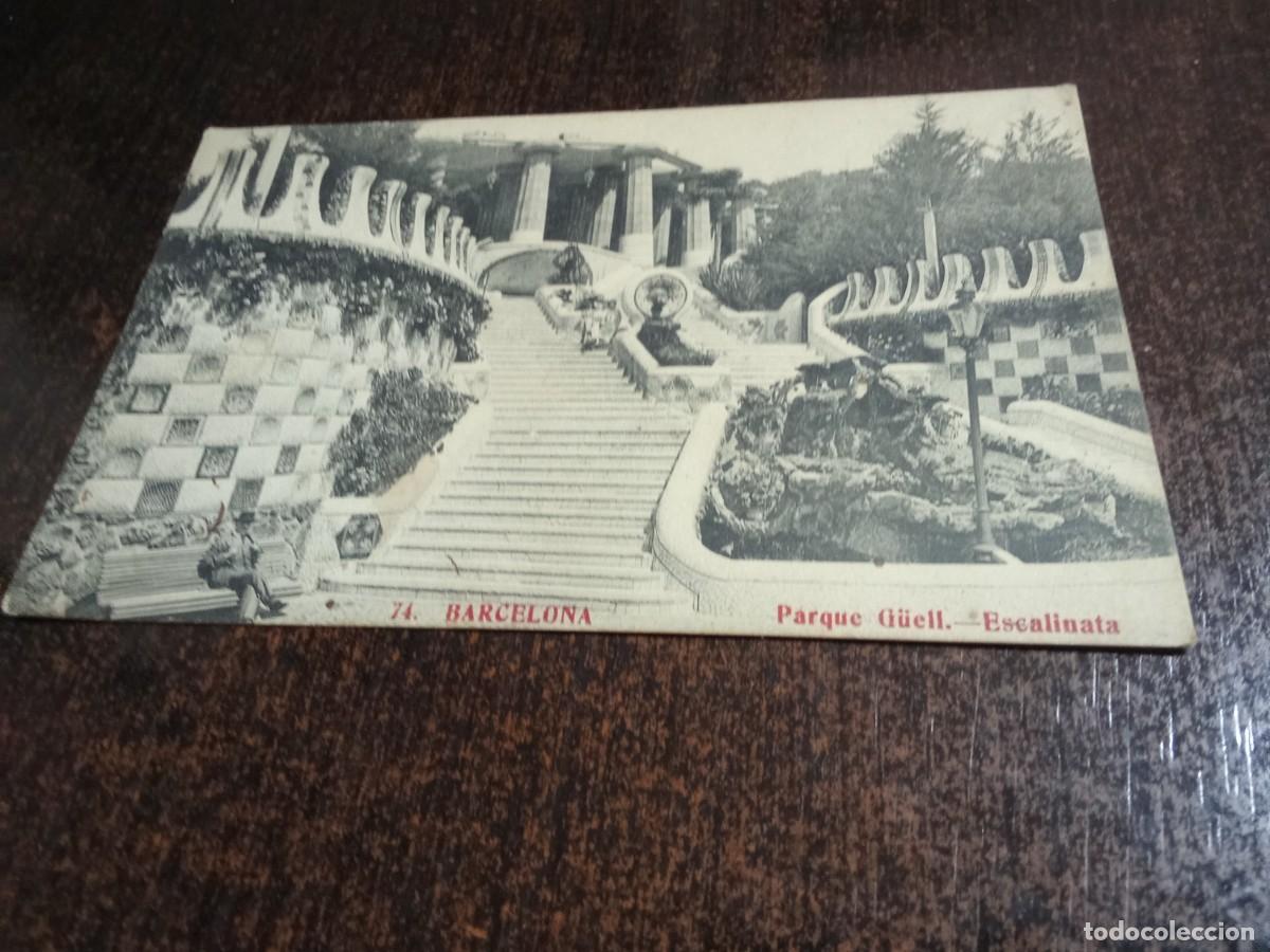 Postales: Barcelona.Parc G&uuml;ell Escalinata. - Foto 1