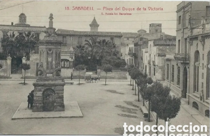 Postales: SABADELL (BARCELONA) - PLAZA DEL DUQUE DE LA VICTORIA - L. ROISIN FOT.