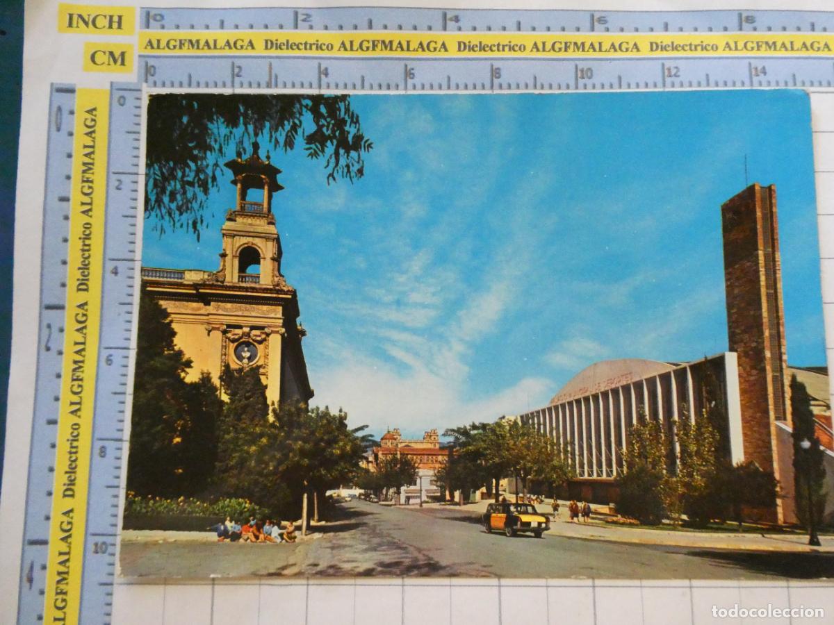 Postales: POSTAL DE BARCELONA. A&Ntilde;O 1963. PALACIO MUNICIPAL DE LOS DEPORTES. TAXI 2100 ZERKOWITZ . 2681