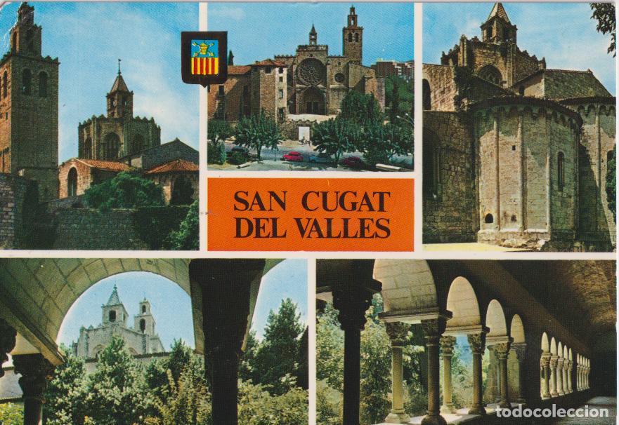 Postales: SAN CUGAT DEL VALLES (BARCELONA) DIVERSOS ASPECTOS - ESCUDO DE ORO N&ordm;6583 - CIRCULADA