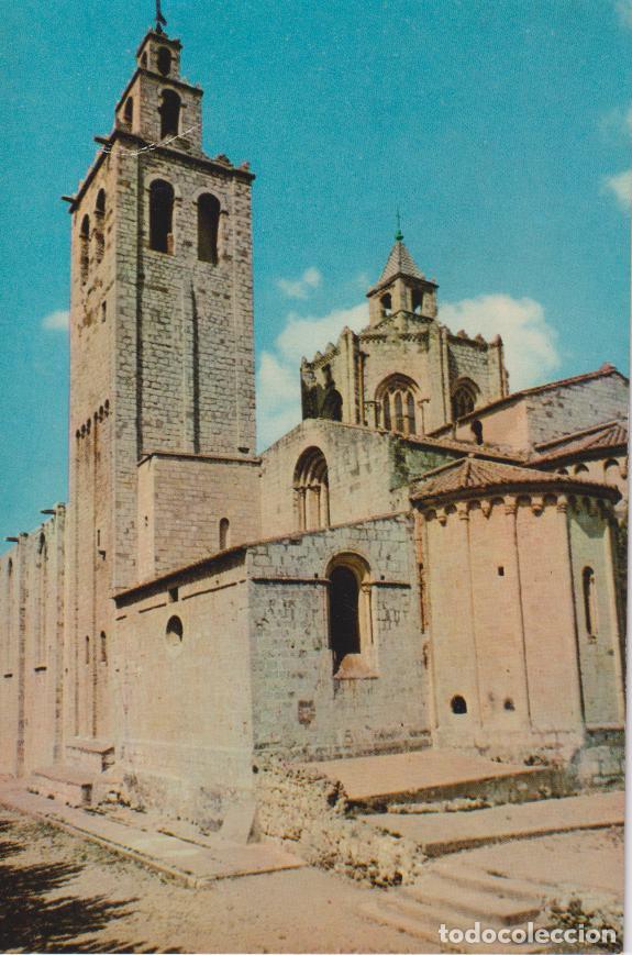 Postales: SAN CUGAT DEL VALLES (BARCELONA) CAMPANARIO Y ABSIDE DEL MONASTERIO - A.CAMPA&Ntilde;A 313 - ESCRITA