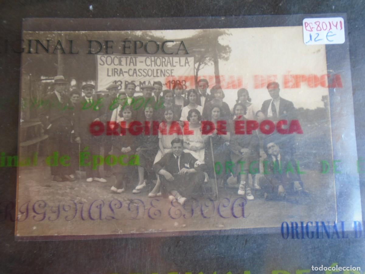 Postales: (PS-80141)POSTAL FOTOGRAFICA DE BARCELONA-SOCIETAT CORAL LA LIRA CASSOLENSE.TIBIDABO 1923