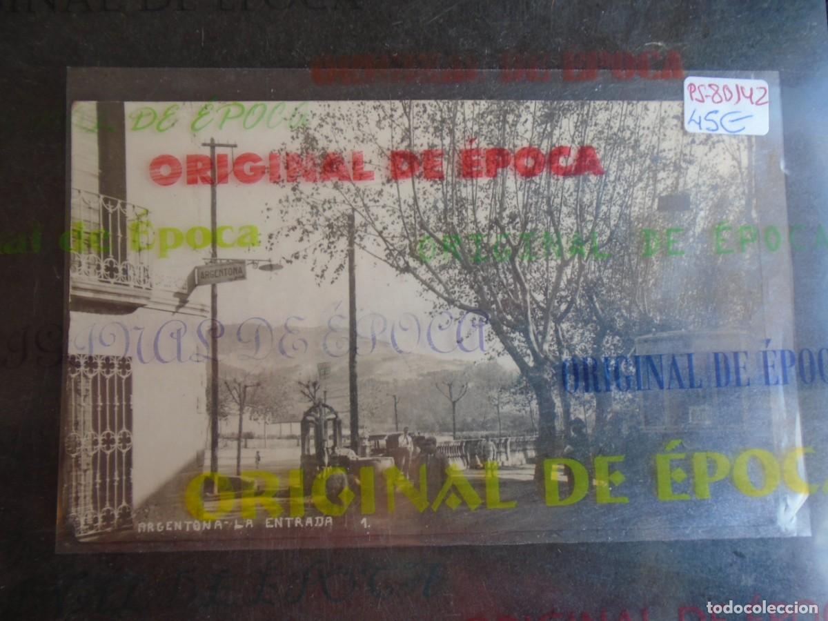 Postales: (PS-80142)POSTAL FOTOGRAFICA DE ARGENTONA-LA ENTRADA.TRANVIA