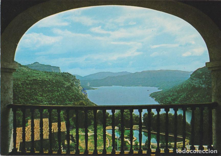 Postales: VIC, PARADOR NACIONAL, VISTA PISCINA Y PANTANO - D.ALBO N&ordm;1311 - CIRCULADA