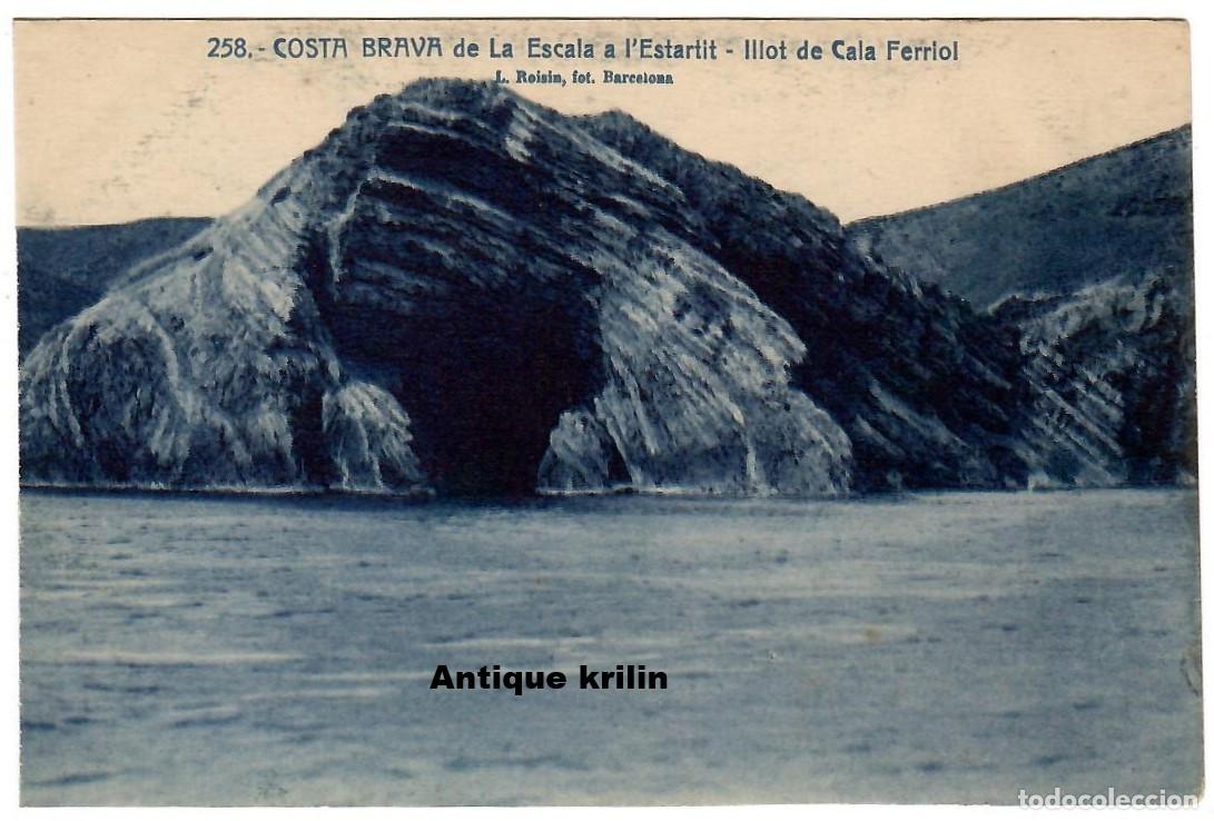 Postales: COSTA BRAVA N&ordm; 258 DE LA ESCALA A L'ESTARTIT , ILLOT CALA FERRIOL / L. ROISIN / SIN FRANQUEAR